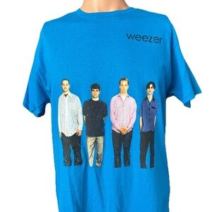 2024 Ripple Junction WEEZER Band Blue Shirt Size Medium 1994 REPRINT